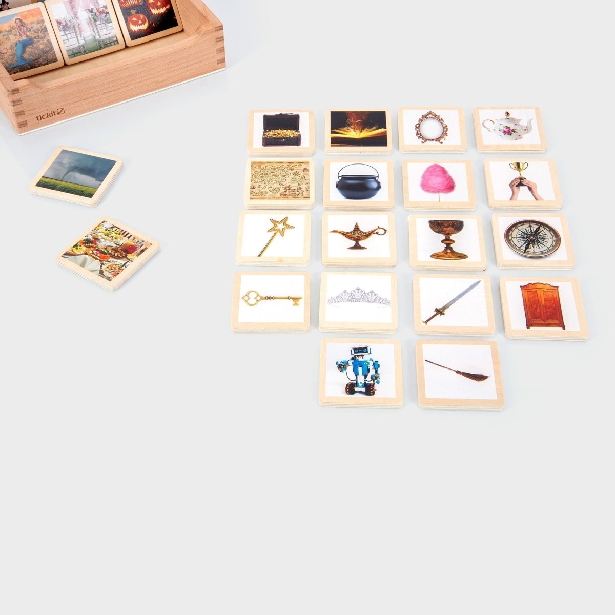 Wooden Story Tiles – Baby Toys & Activity Equipment for children, available at Learning Bugs UK