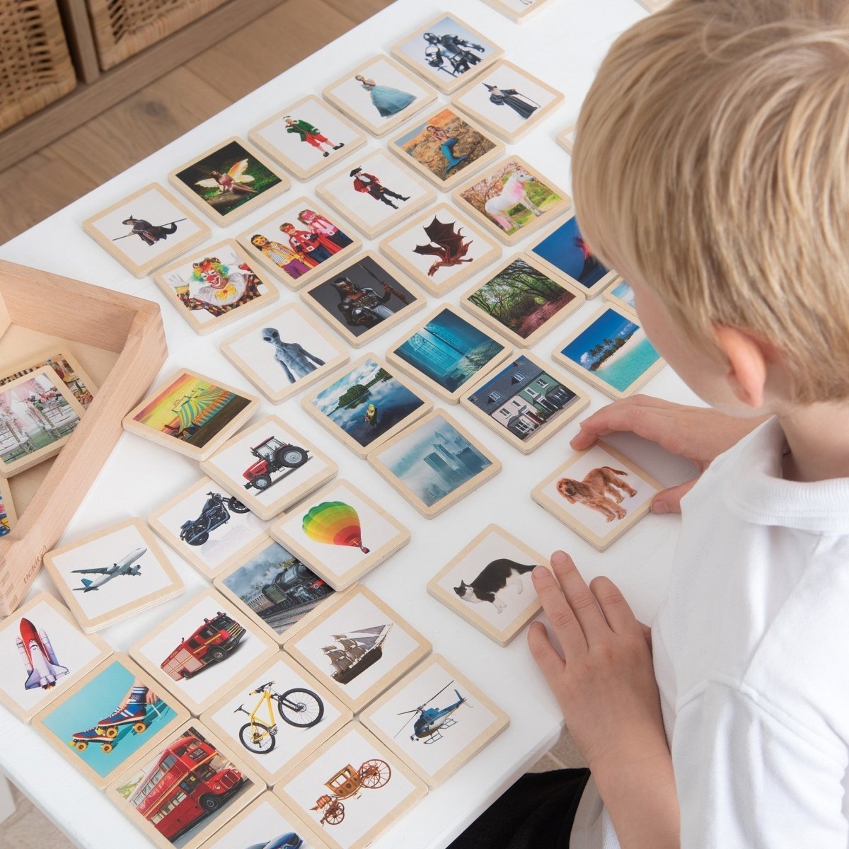 Wooden Story Tiles – Baby Toys & Activity Equipment for children, available at Learning Bugs UK