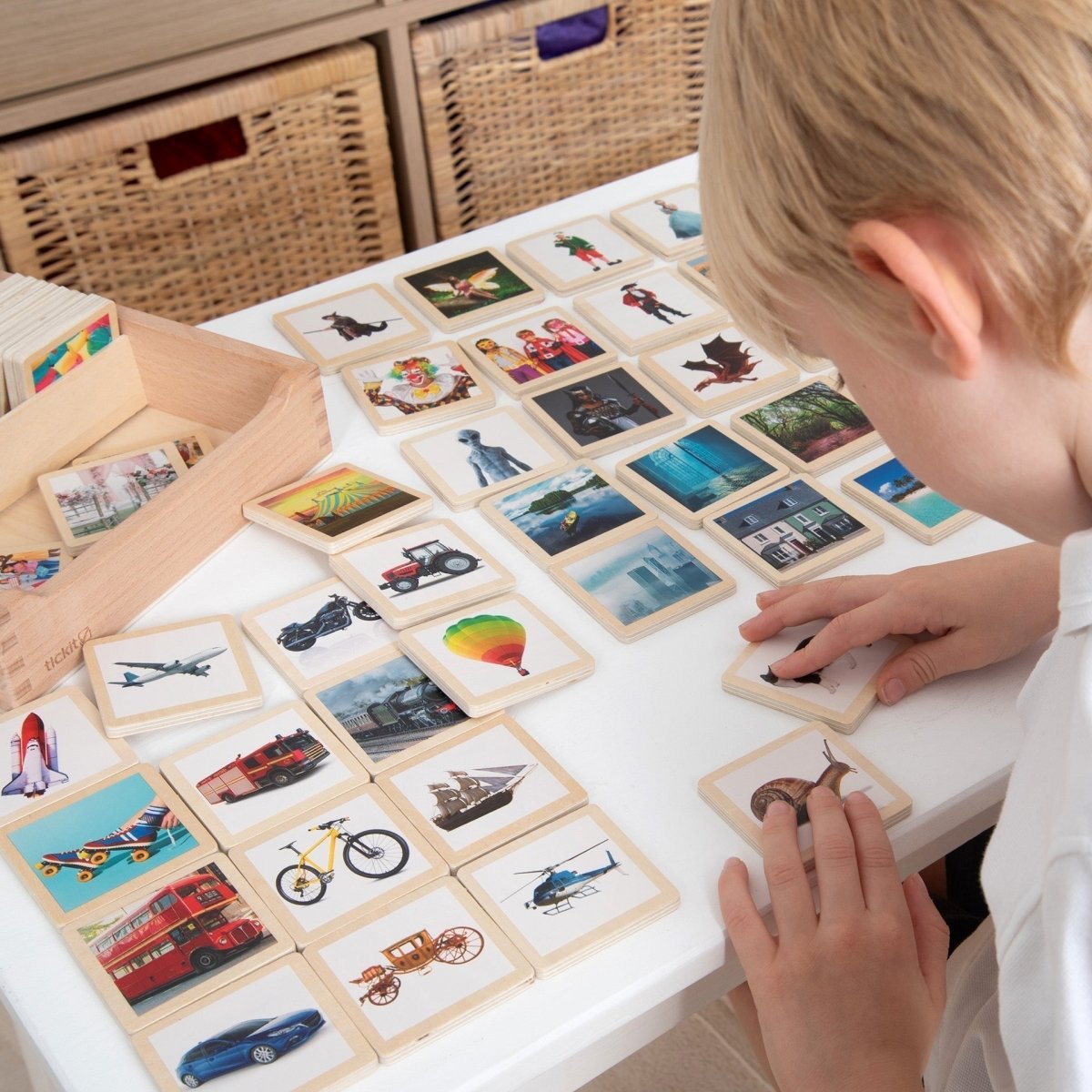 Wooden Story Tiles – Baby Toys & Activity Equipment for children, available at Learning Bugs UK