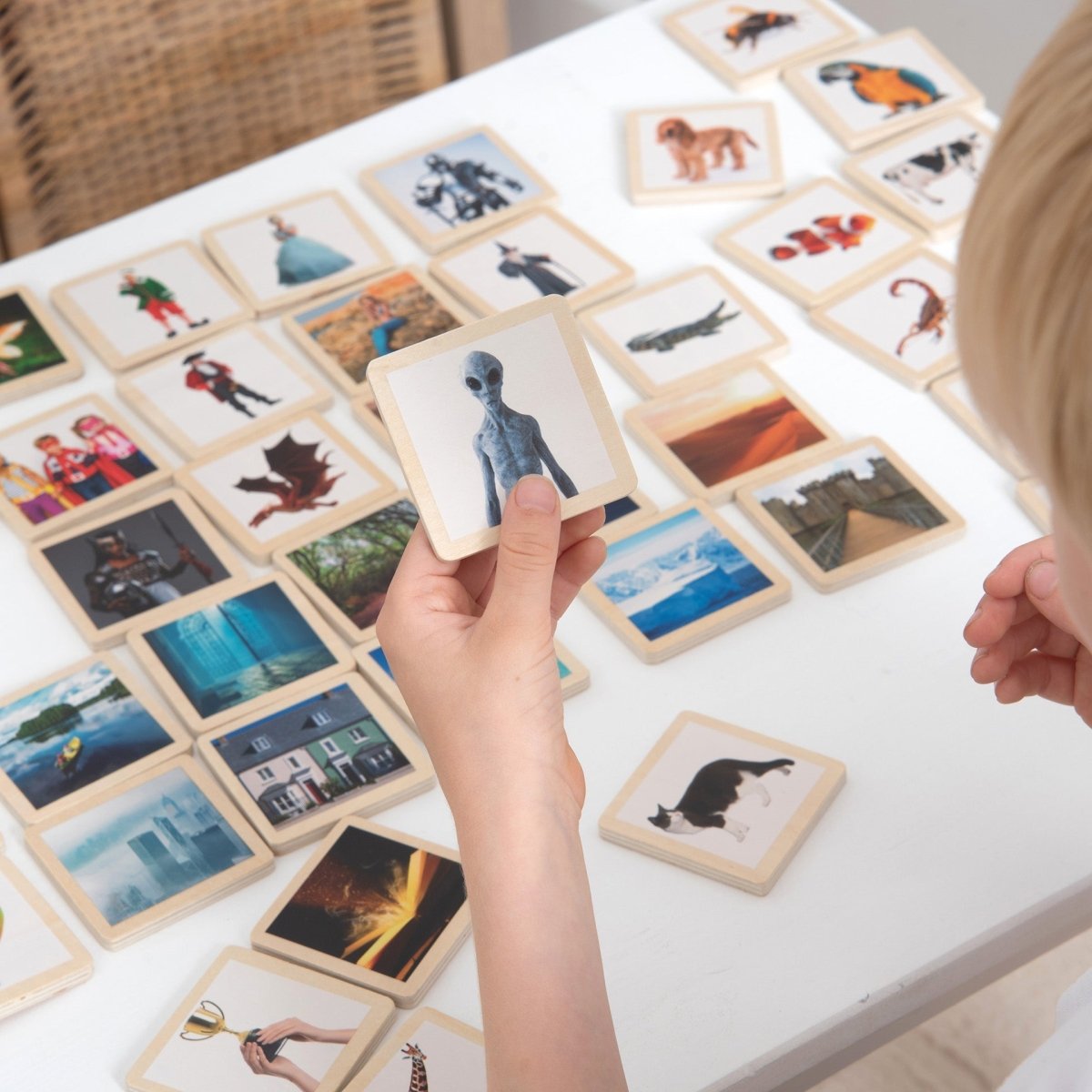 Wooden Story Tiles – Baby Toys & Activity Equipment for children, available at Learning Bugs UK