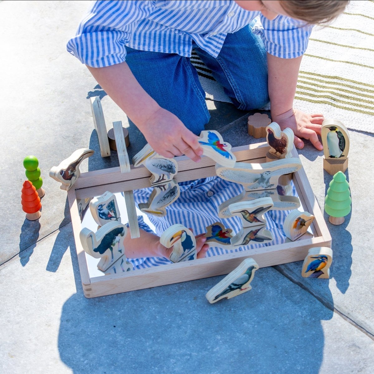 Wooden Bird Blocks – for children, available at Learning Bugs UK