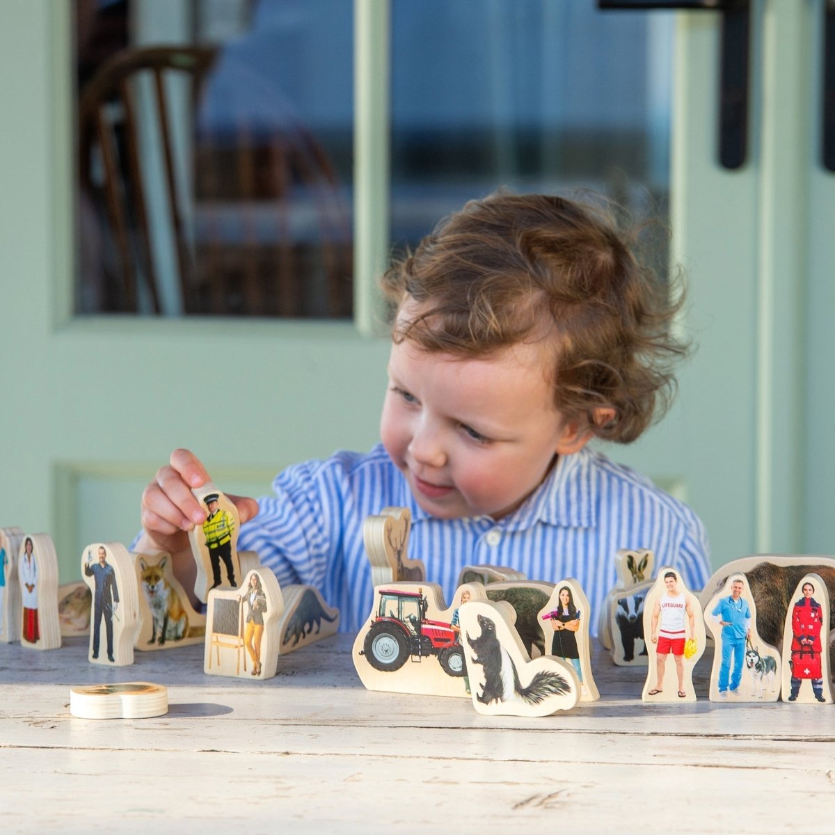 Wooden People Who Help Us Blocks – for children, available at Learning Bugs UK