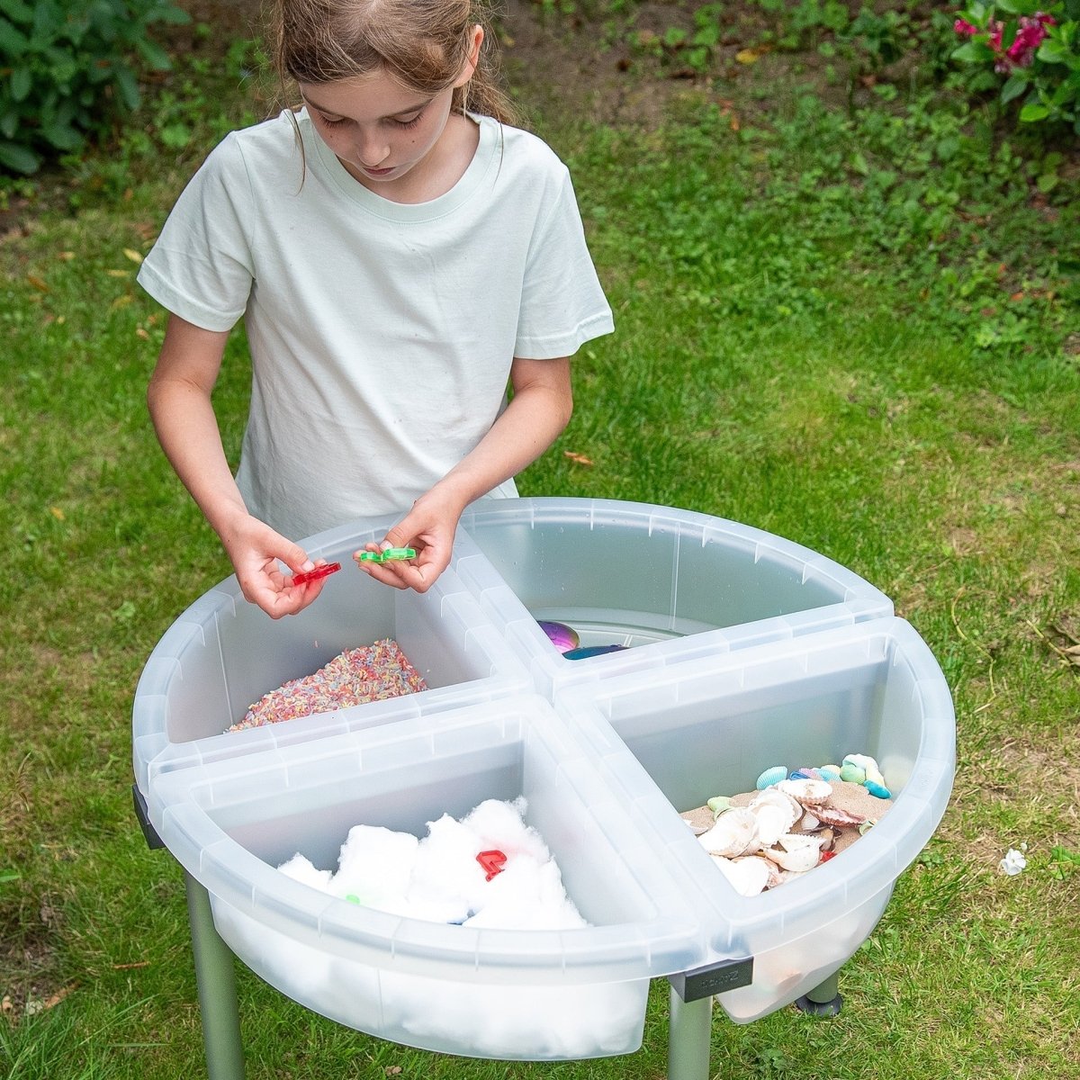 Discovery Quadrant Trays & Stand – for children, available at Learning Bugs UK