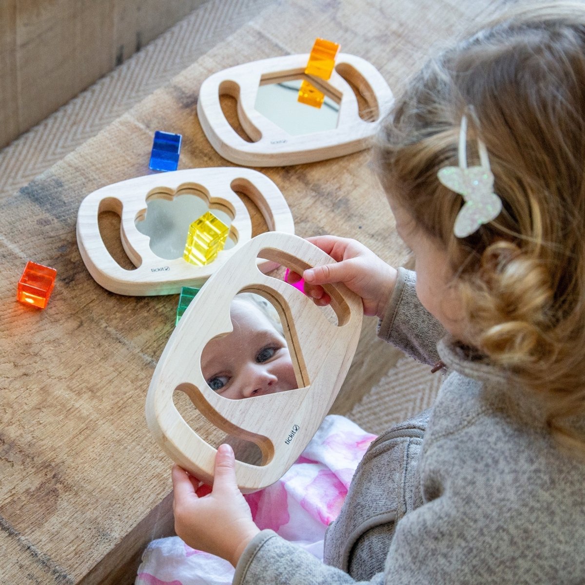 Easy Hold Shape Mirror Panels – Baby Toys & Activity Equipment for children, available at Learning Bugs UK