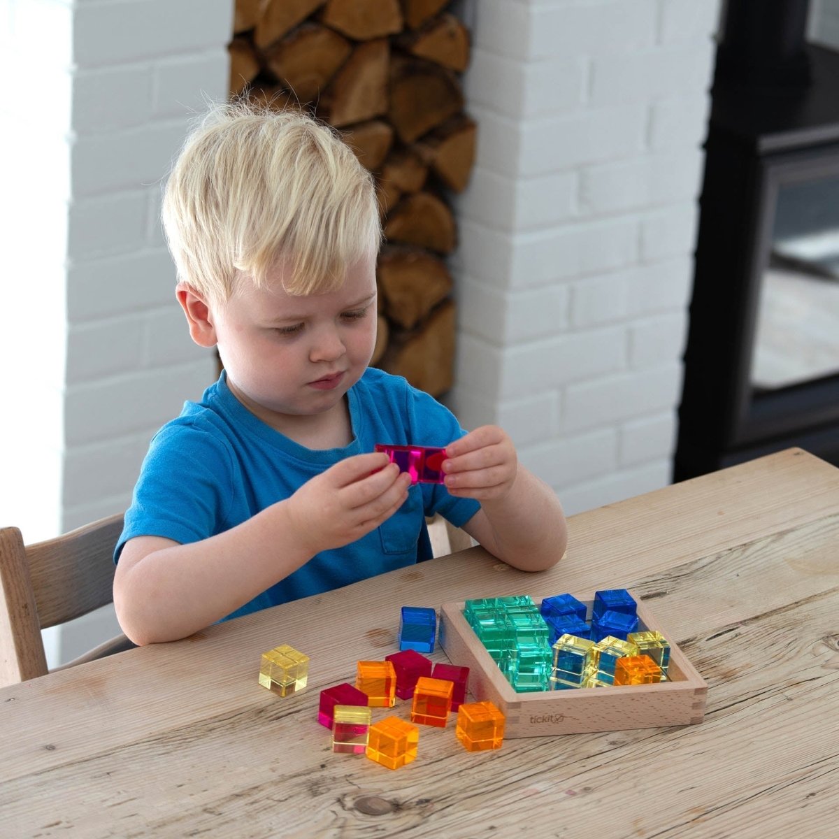 Gem Cube Mirror Tray – for children, available at Learning Bugs UK