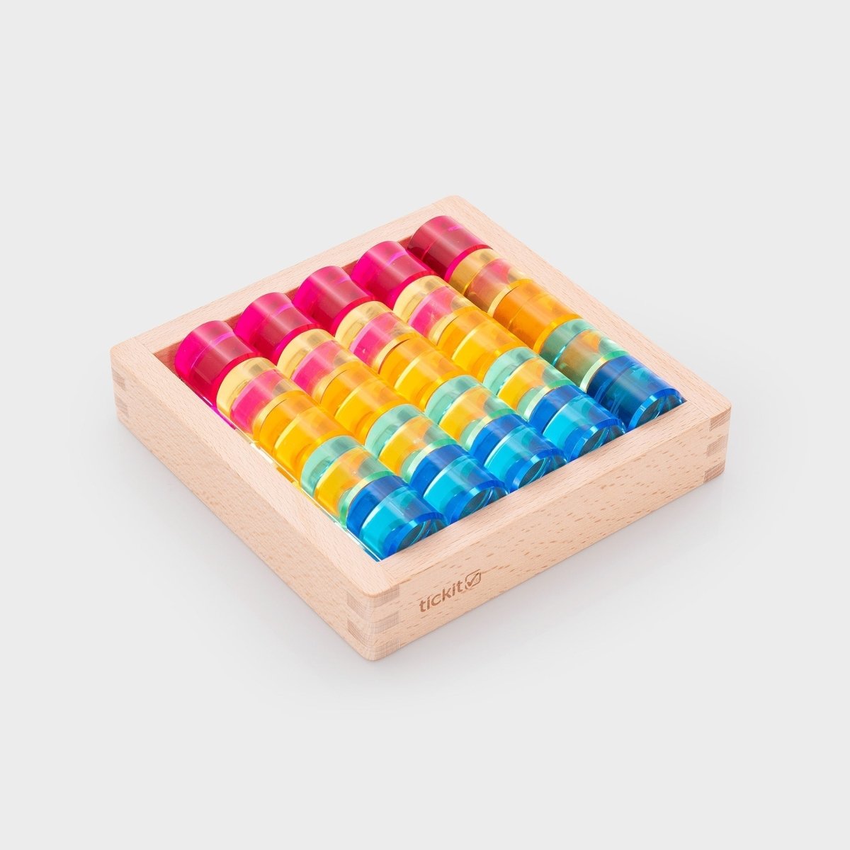 Gem Circle Mirror Tray – for children, available at Learning Bugs UK