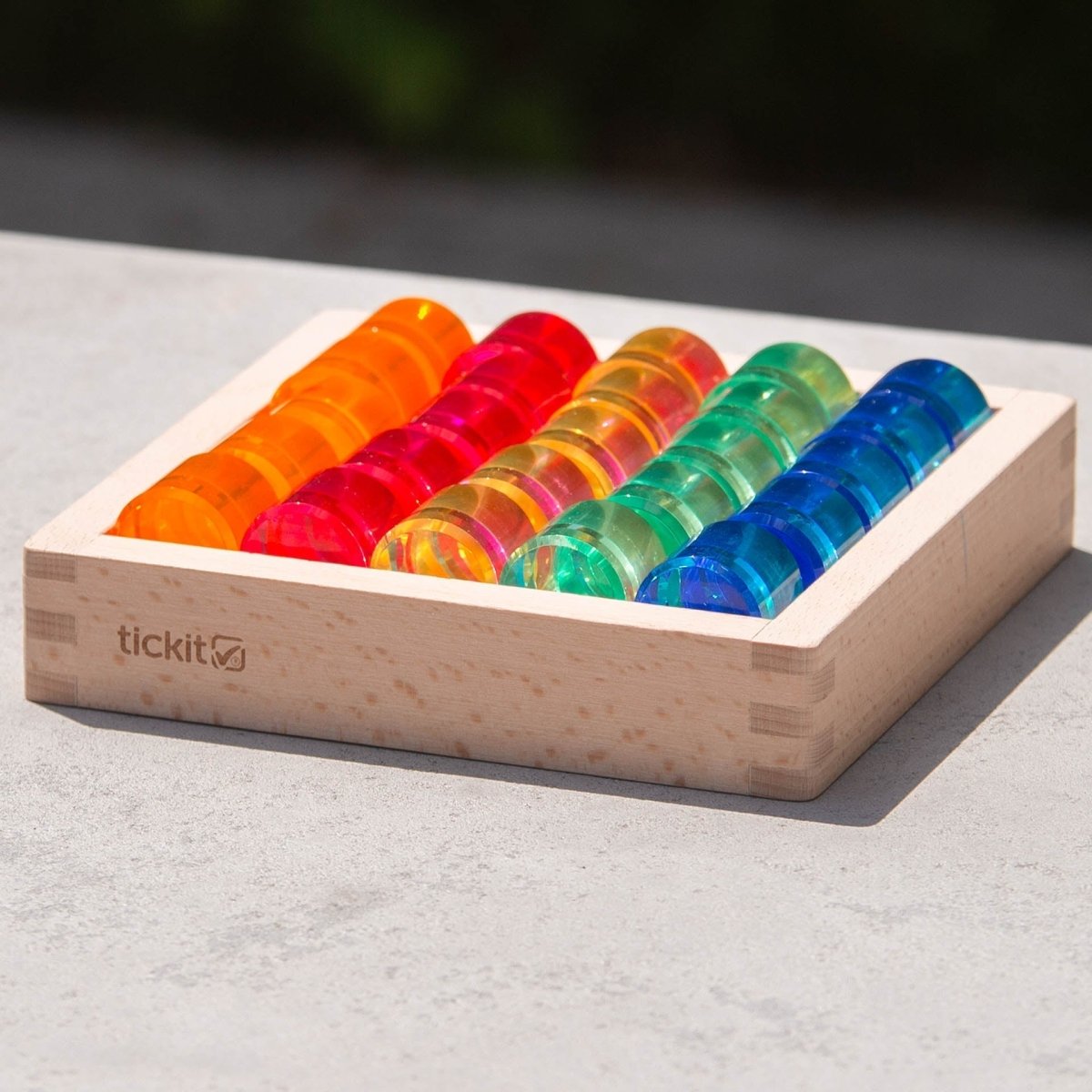 Gem Circle Mirror Tray – for children, available at Learning Bugs UK