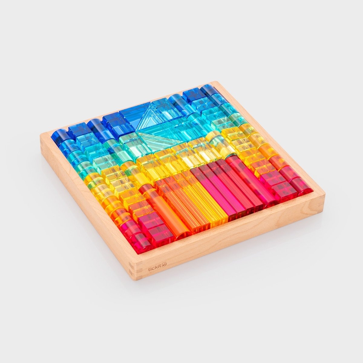 Gem Building Shapes Mirror Tray – for children, available at Learning Bugs UK