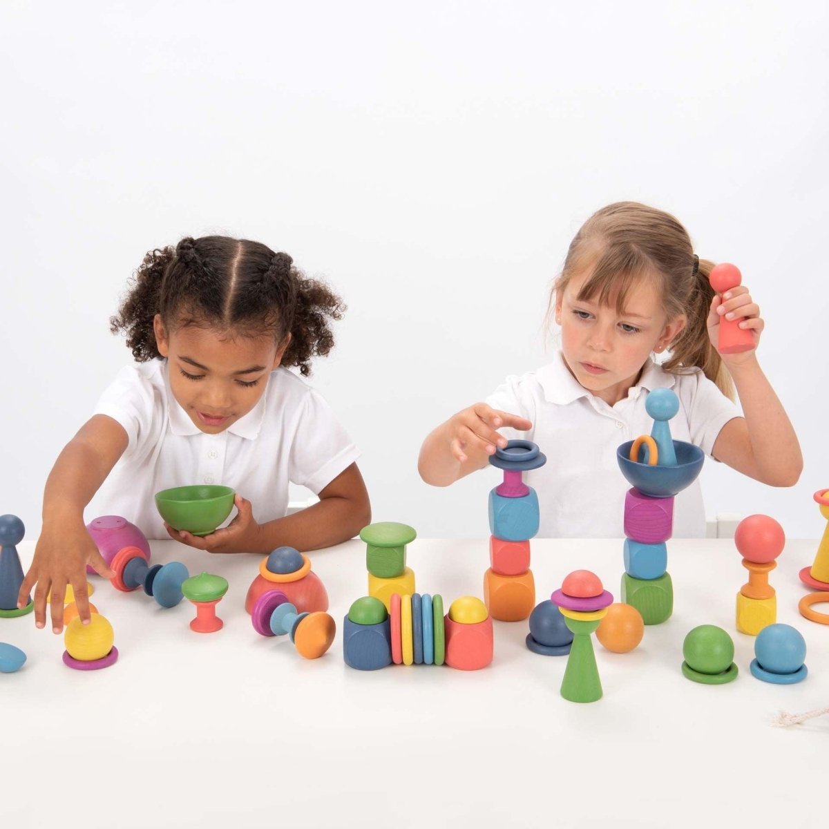 Rainbow Wooden Super Set – Baby Toys & Activity Equipment for children, available at Learning Bugs UK
