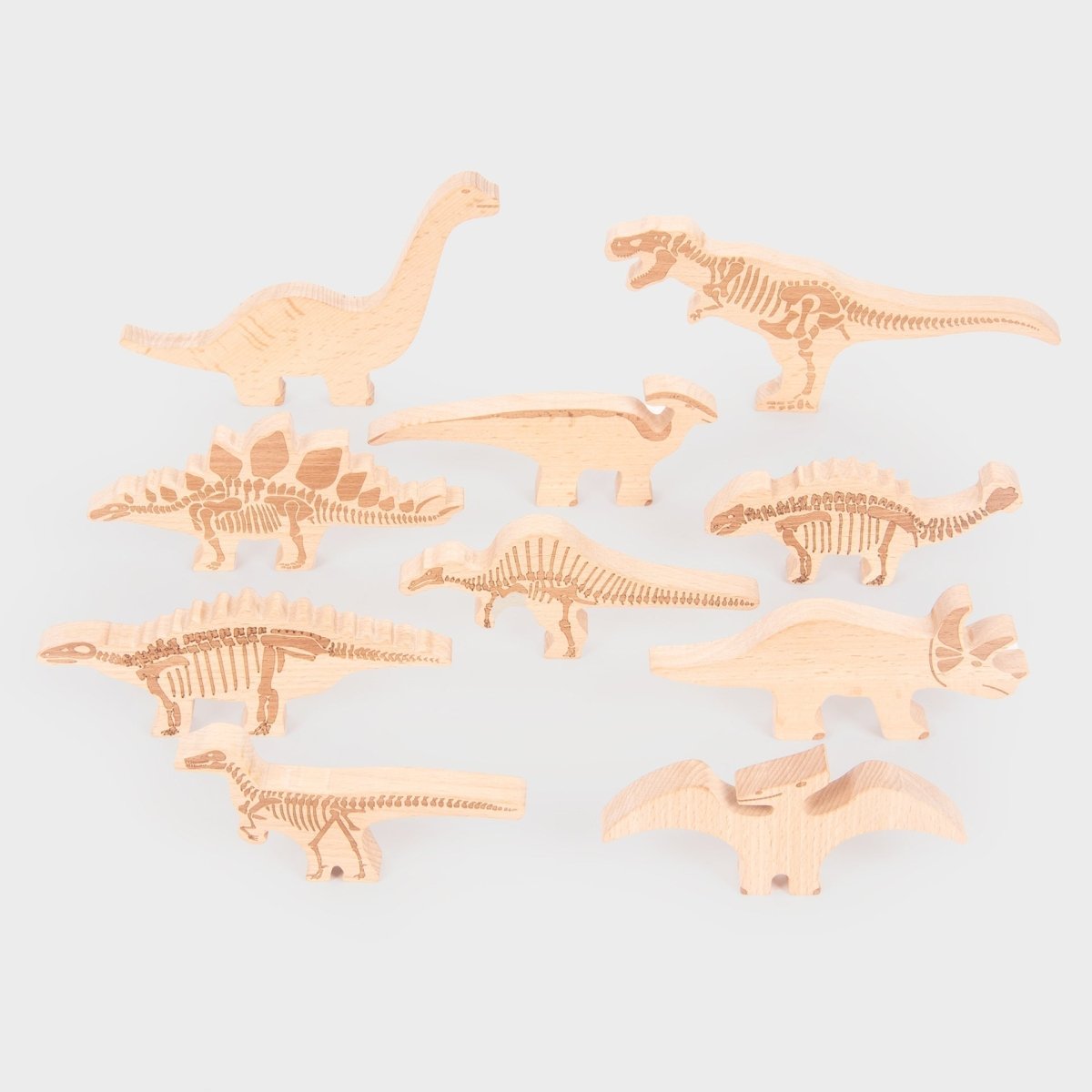 Wooden Dinosaur Blocks – Baby Toys & Activity Equipment for children, available at Learning Bugs UK