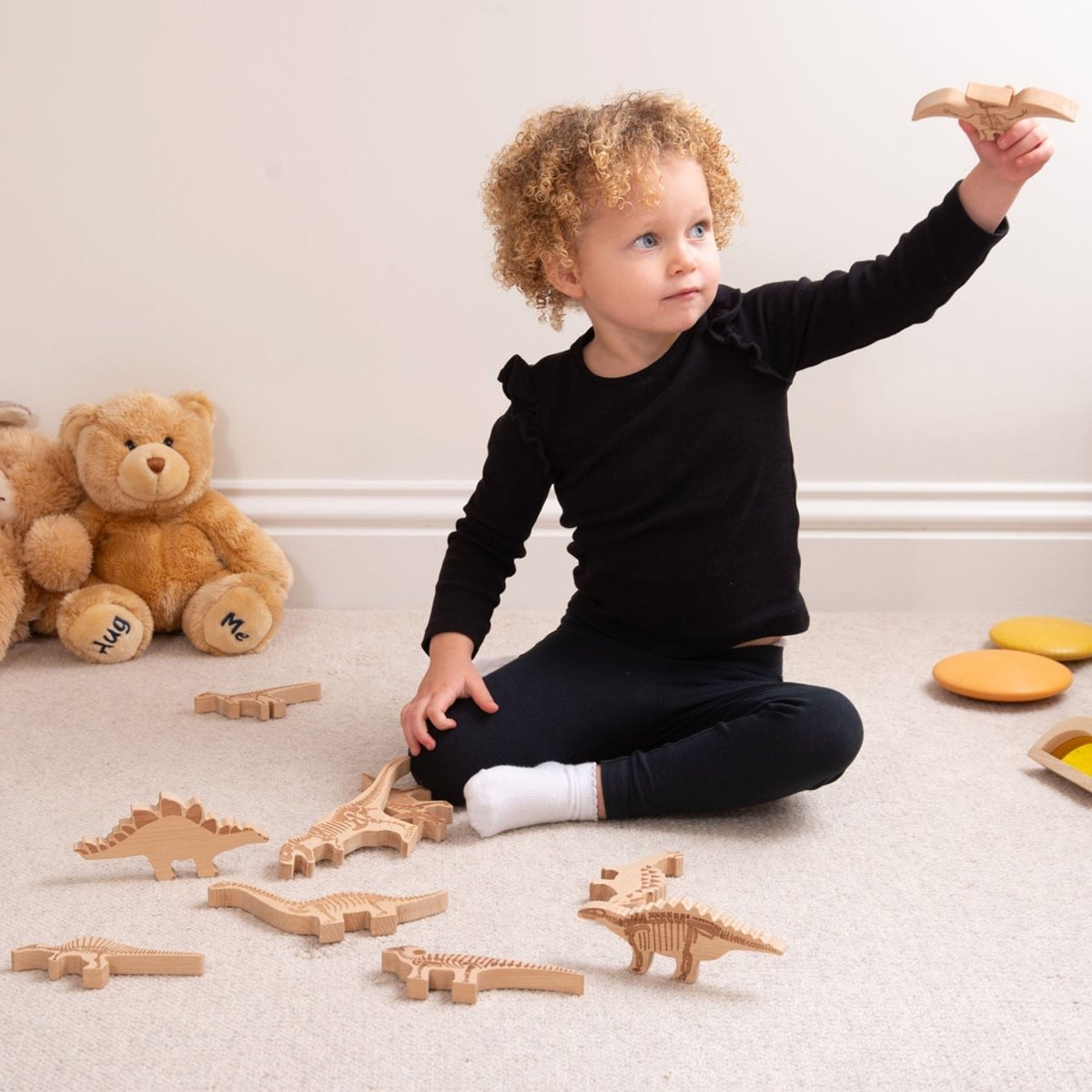 Wooden Dinosaur Blocks – Baby Toys & Activity Equipment for children, available at Learning Bugs UK