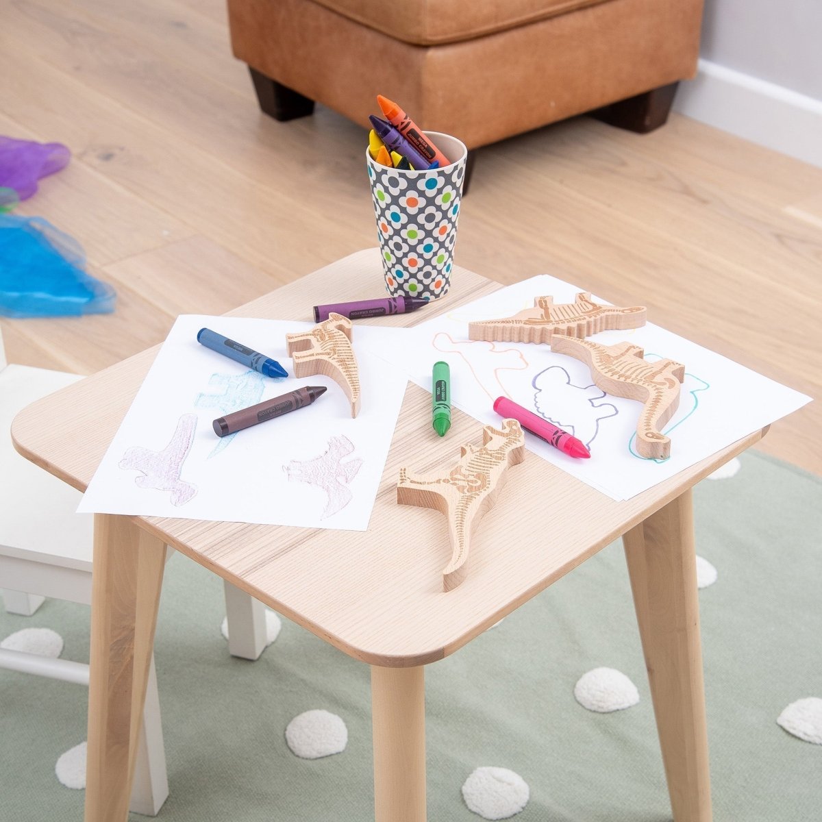 Wooden Dinosaur Blocks – Baby Toys & Activity Equipment for children, available at Learning Bugs UK