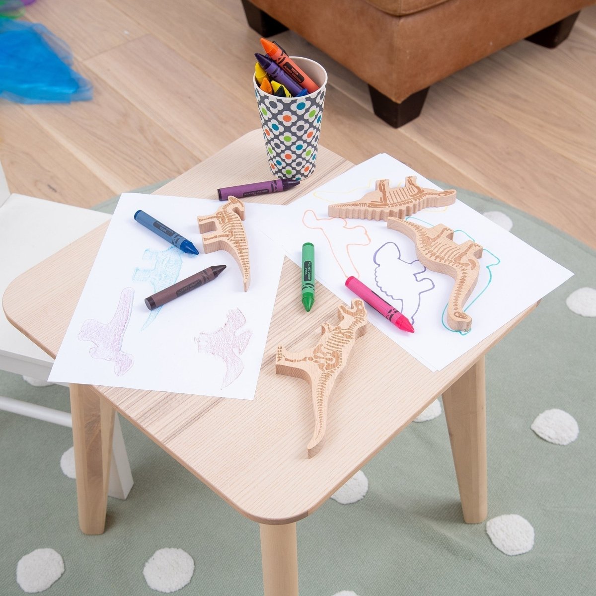 Wooden Dinosaur Blocks – Baby Toys & Activity Equipment for children, available at Learning Bugs UK