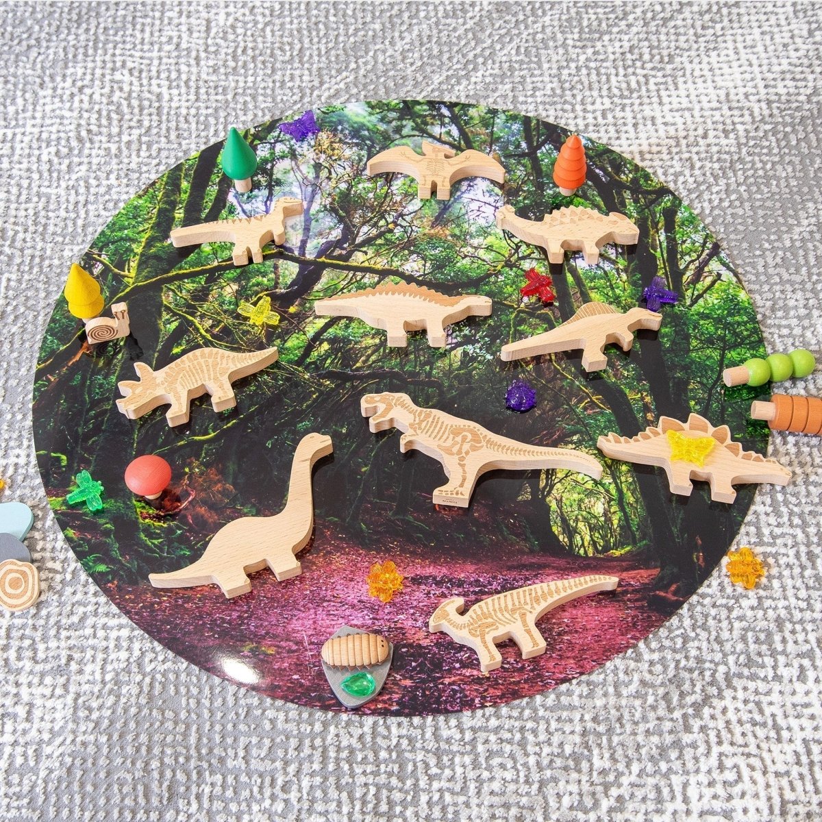 Wooden Dinosaur Blocks – Baby Toys & Activity Equipment for children, available at Learning Bugs UK