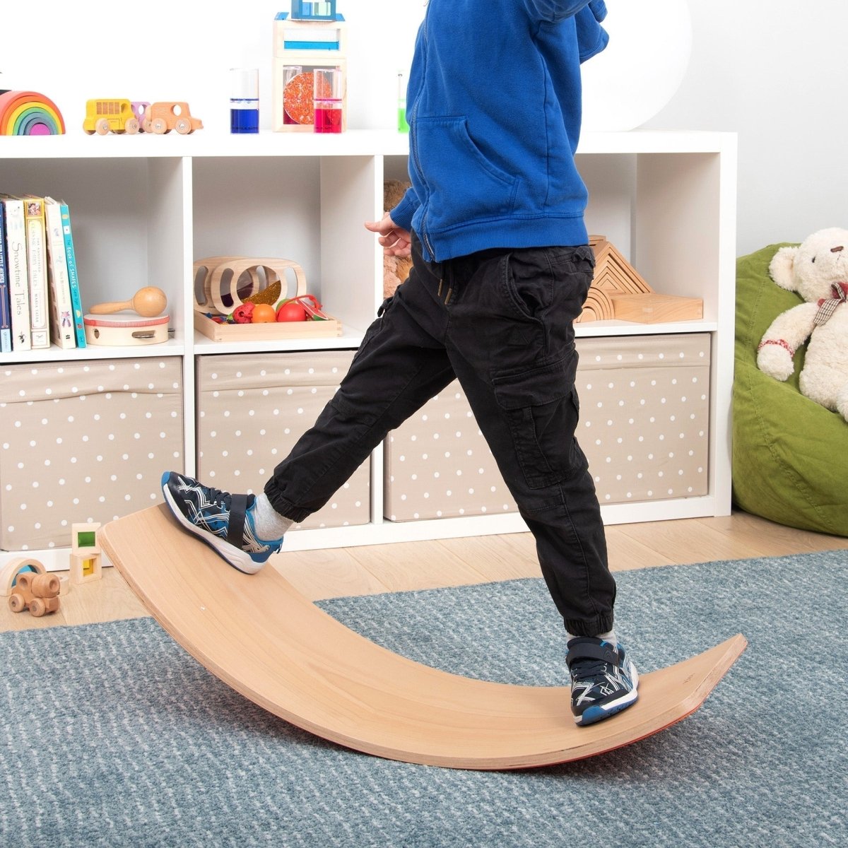 Wooden Balance Board – Baby Toys & Activity Equipment for children, available at Learning Bugs UK