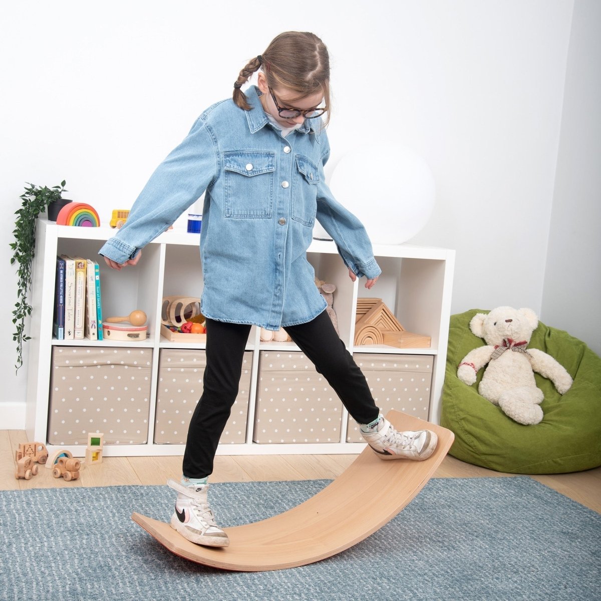 Wooden Balance Board – Baby Toys & Activity Equipment for children, available at Learning Bugs UK