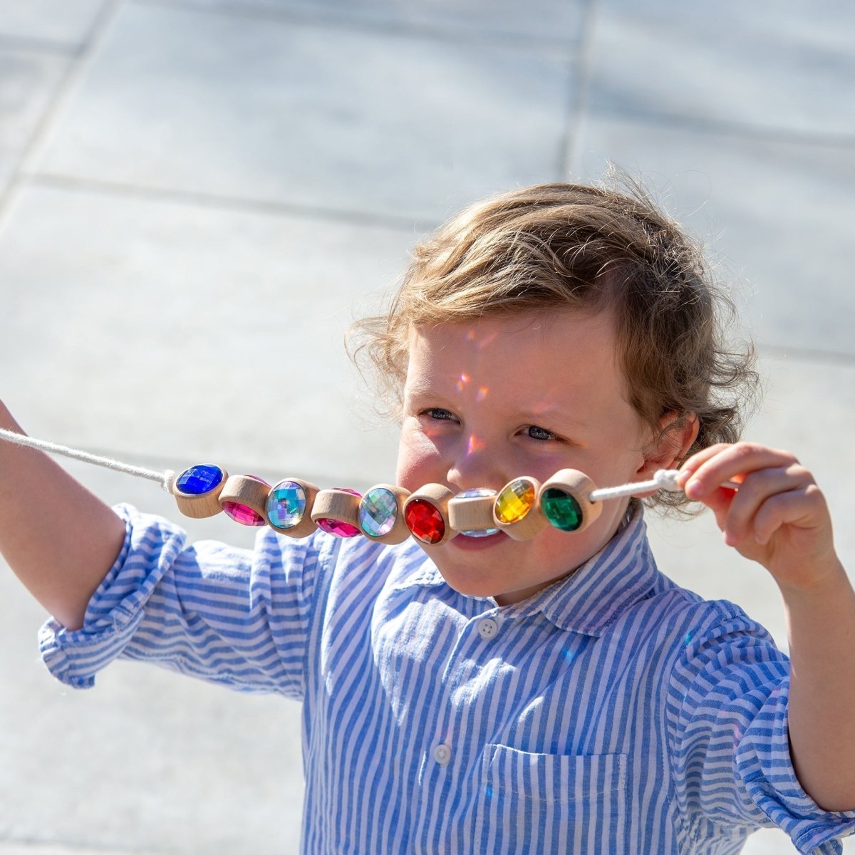 Wooden Lacing Jewels – Baby Toys & Activity Equipment for children, available at Learning Bugs UK