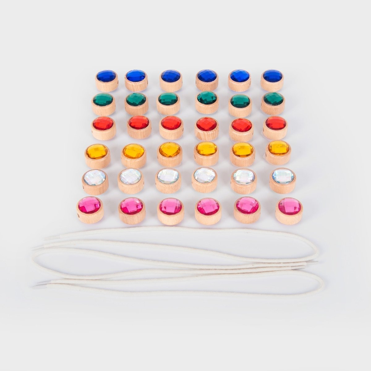 Wooden Lacing Jewels – Baby Toys & Activity Equipment for children, available at Learning Bugs UK