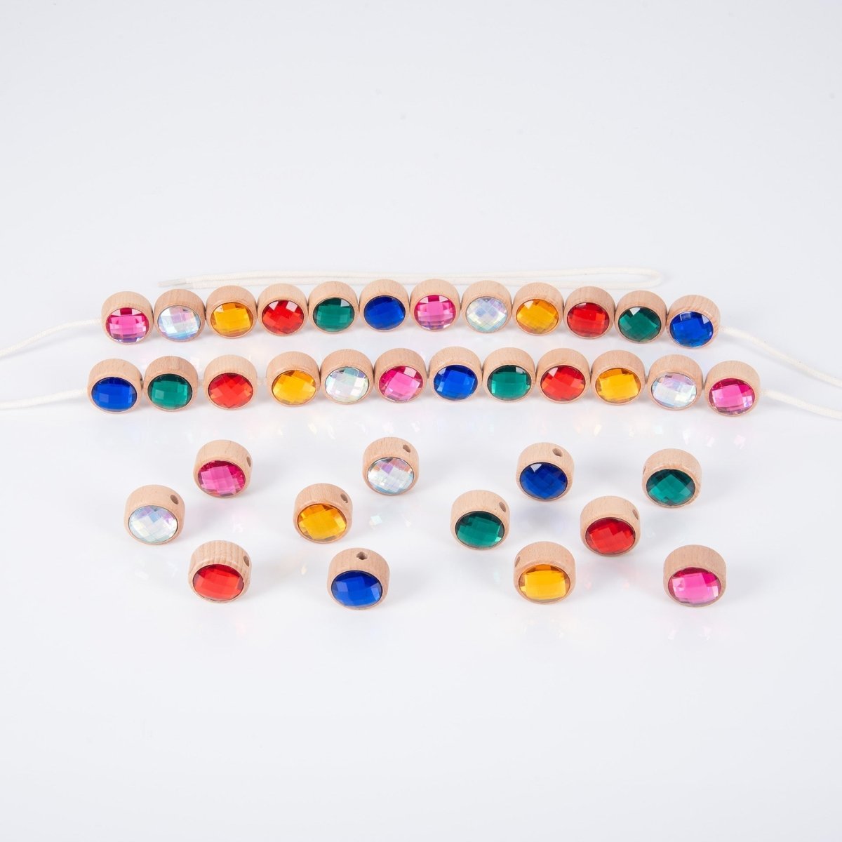 Wooden Lacing Jewels – Baby Toys & Activity Equipment for children, available at Learning Bugs UK