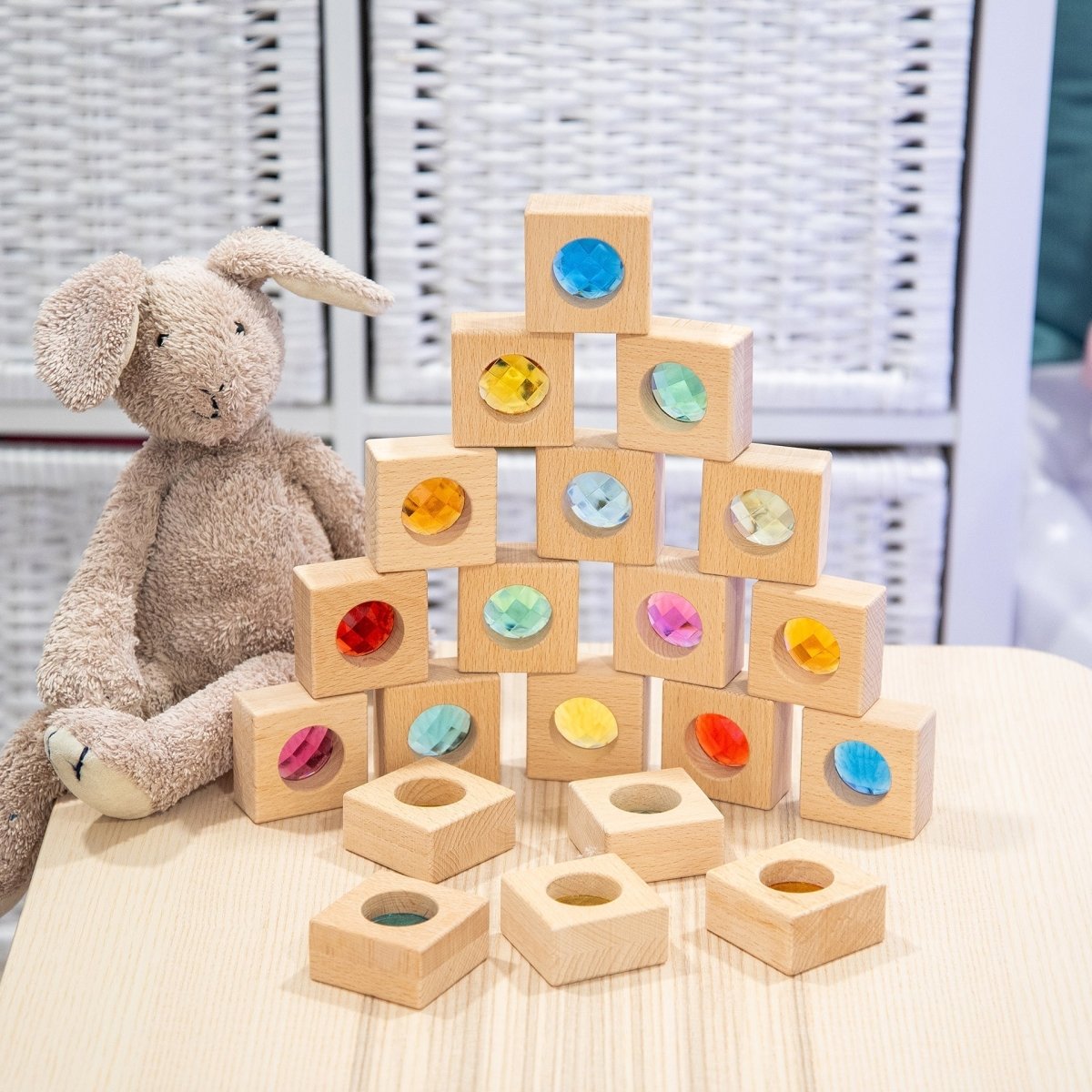 Wooden Kaleidoscope Blocks – Baby Toys & Activity Equipment for children, available at Learning Bugs UK