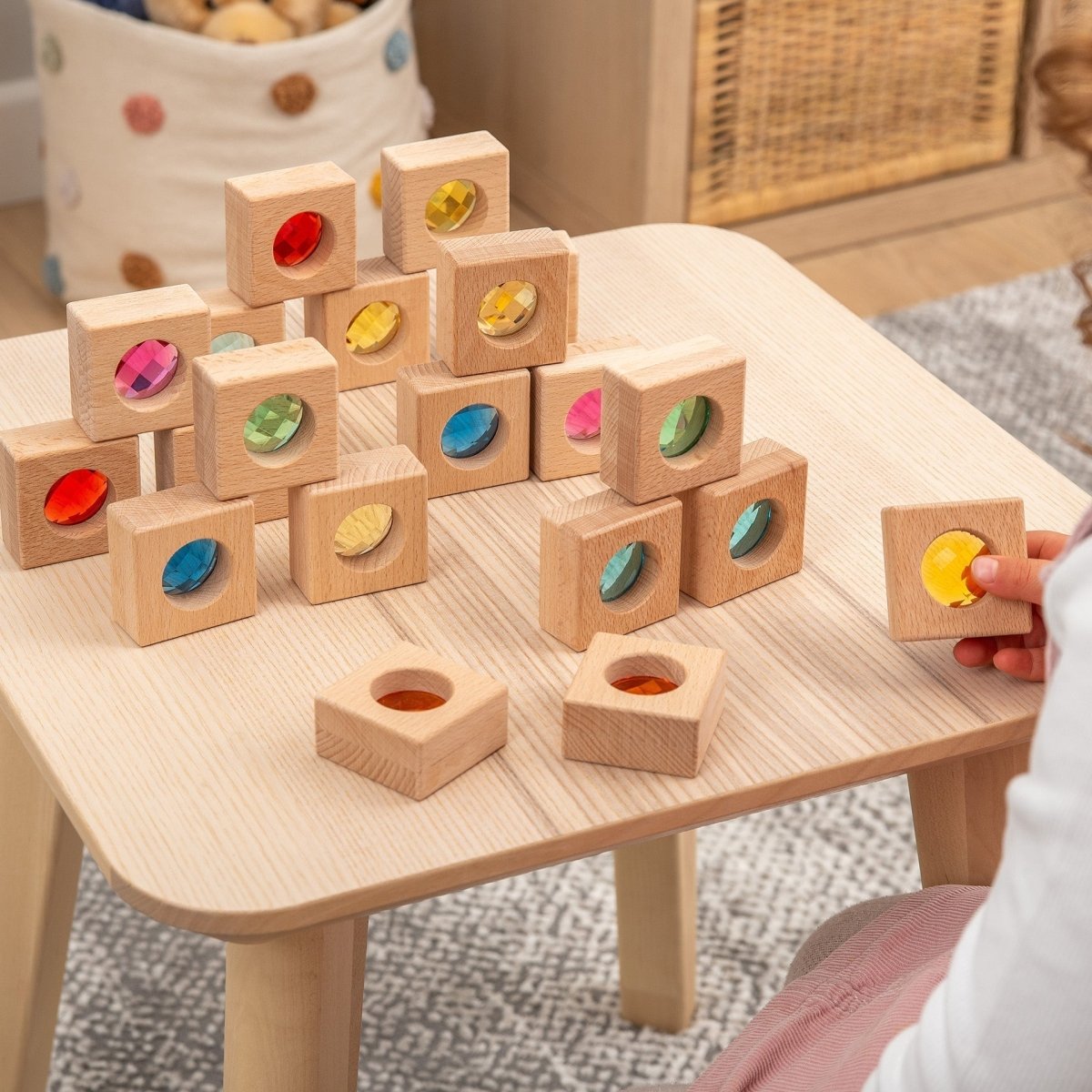 Wooden Kaleidoscope Blocks – Baby Toys & Activity Equipment for children, available at Learning Bugs UK
