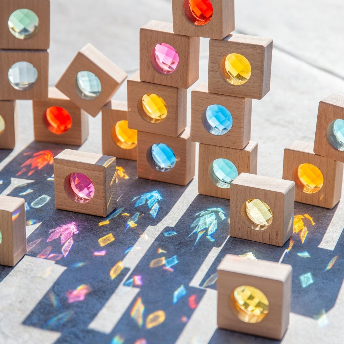 Wooden Kaleidoscope Blocks – Baby Toys & Activity Equipment for children, available at Learning Bugs UK