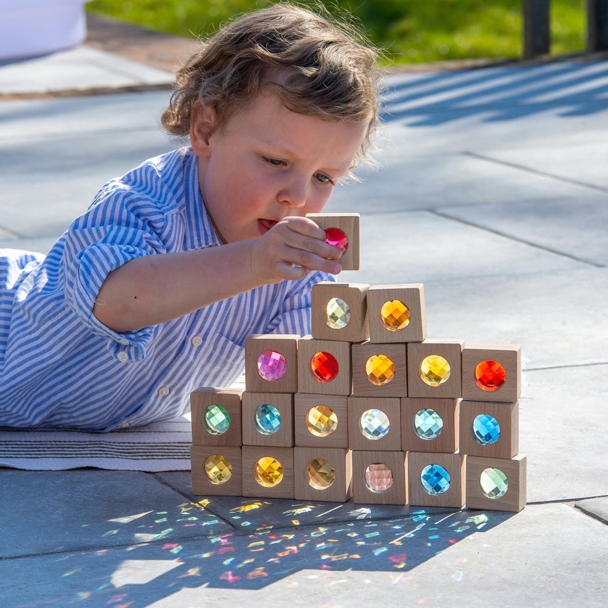 Wooden Kaleidoscope Blocks – Baby Toys & Activity Equipment for children, available at Learning Bugs UK