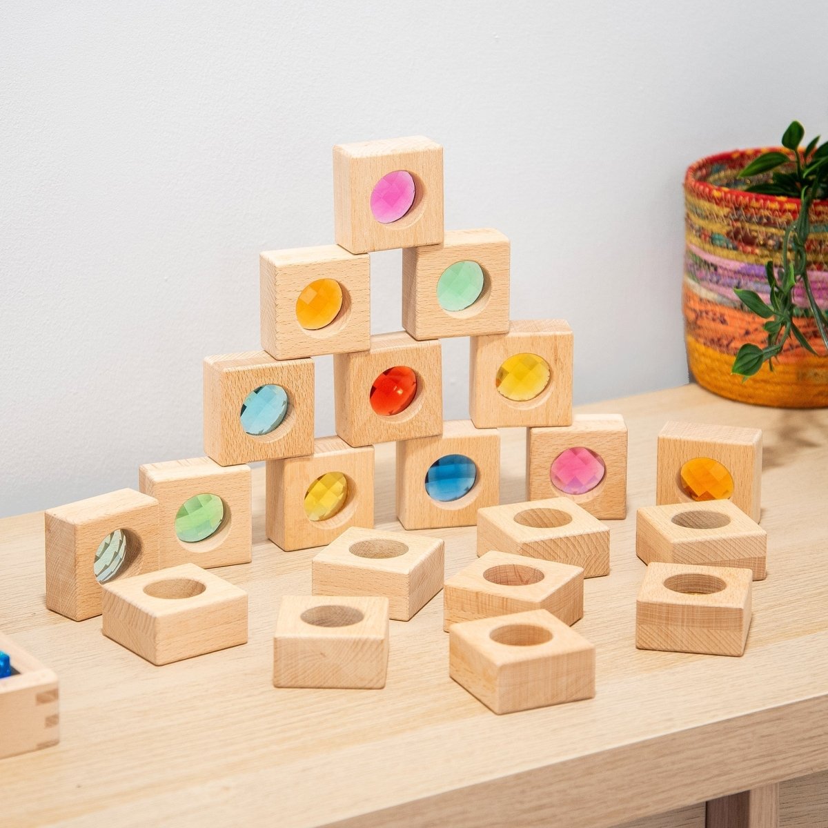 Wooden Kaleidoscope Blocks – Baby Toys & Activity Equipment for children, available at Learning Bugs UK