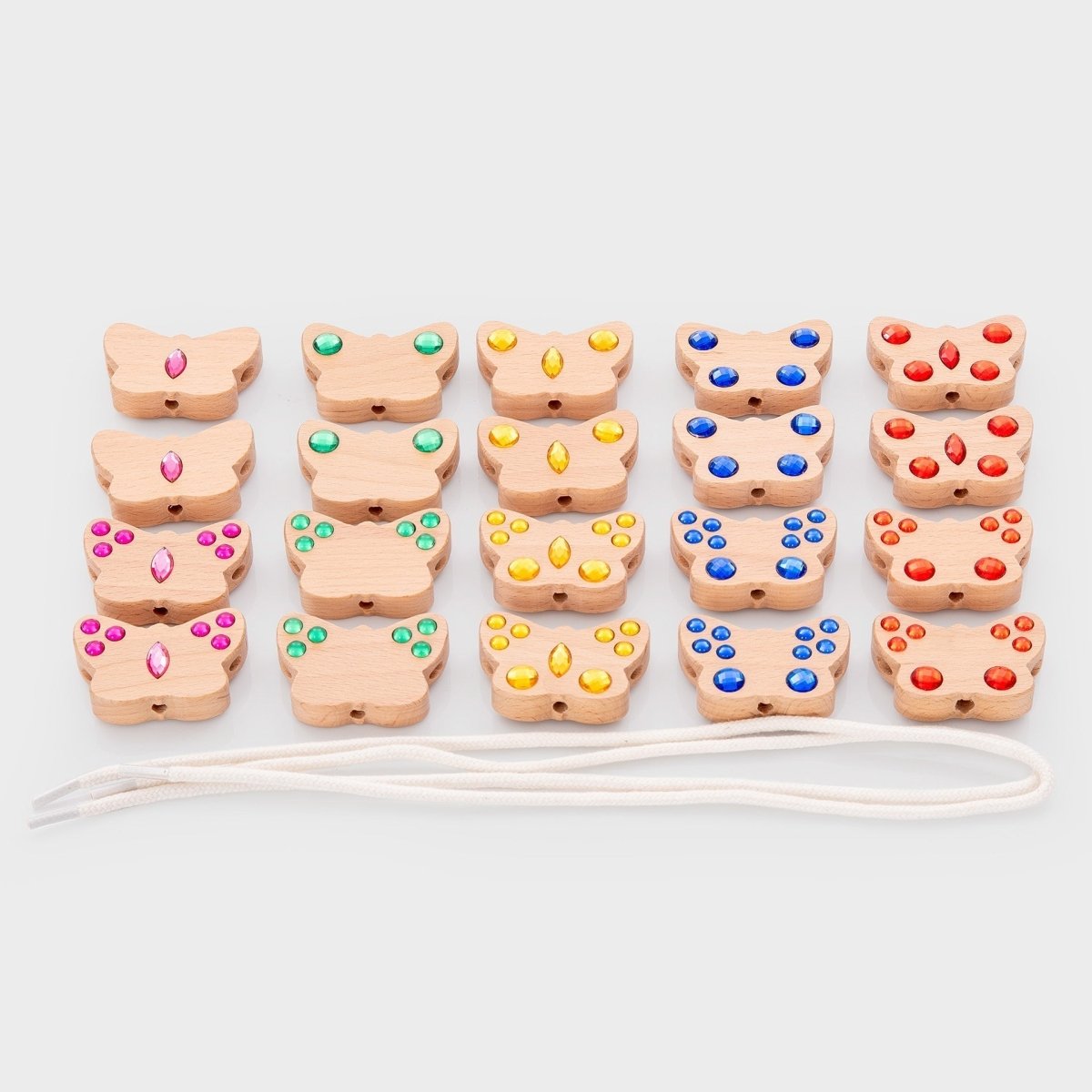 Butterfly Lacing Jewels – for children, available at Learning Bugs UK