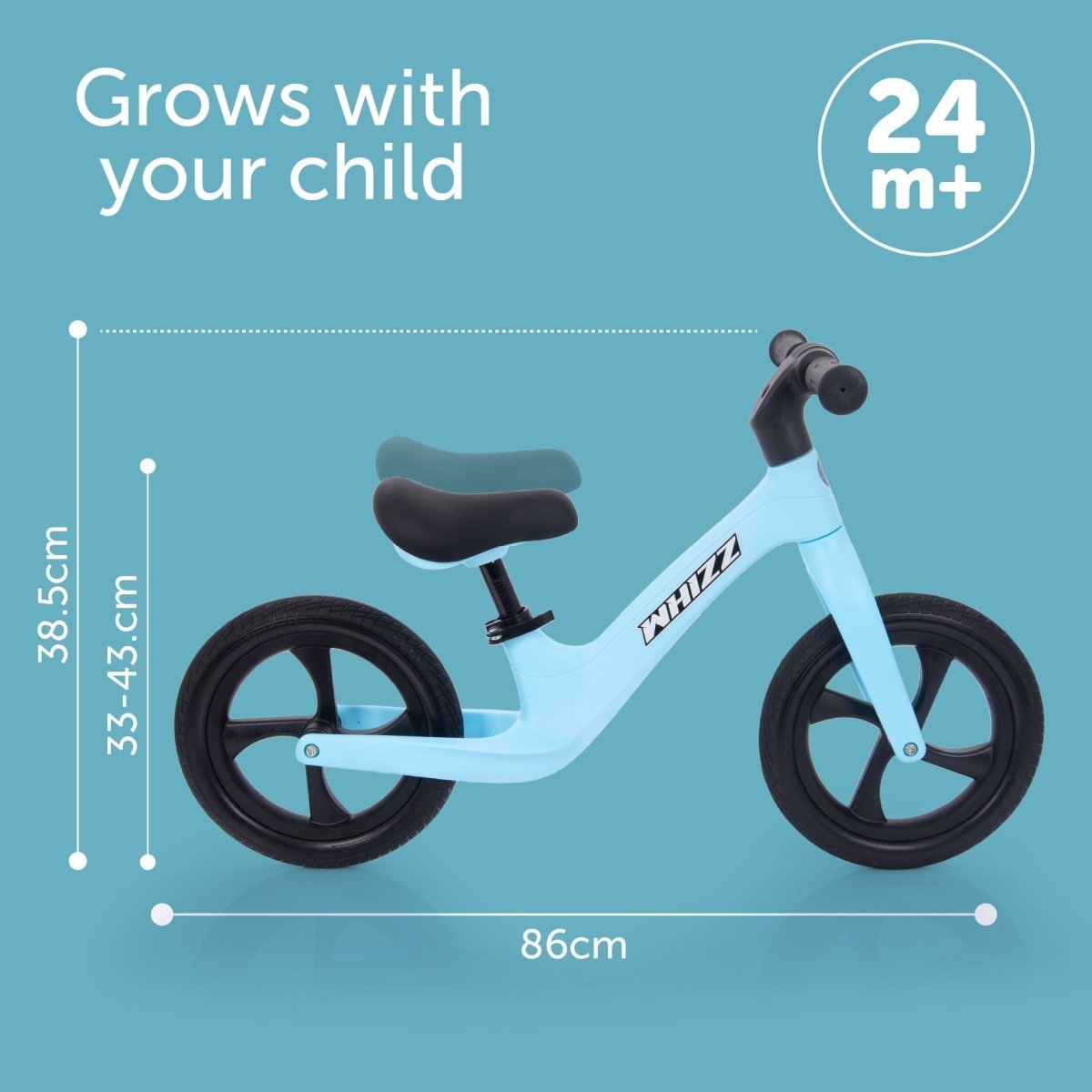 Whizz Balance Bike - Blue – Baby Toys & Activity Equipment for children, available at Learning Bugs UK