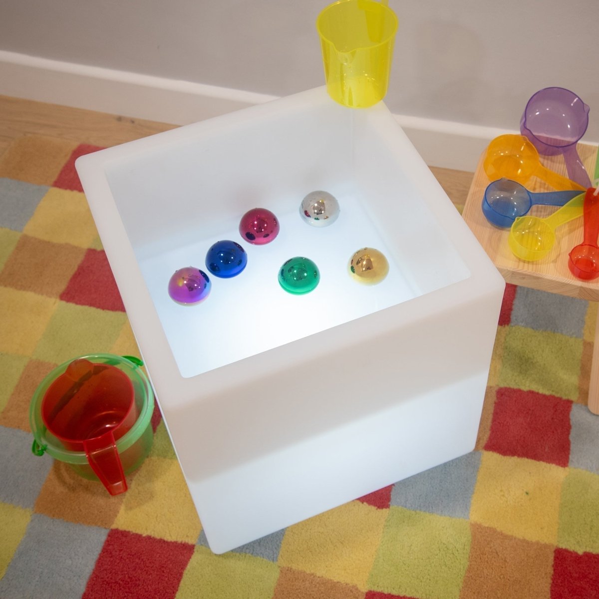 Sensory Glow Play Cube – Baby Toys & Activity Equipment for children, available at Learning Bugs UK