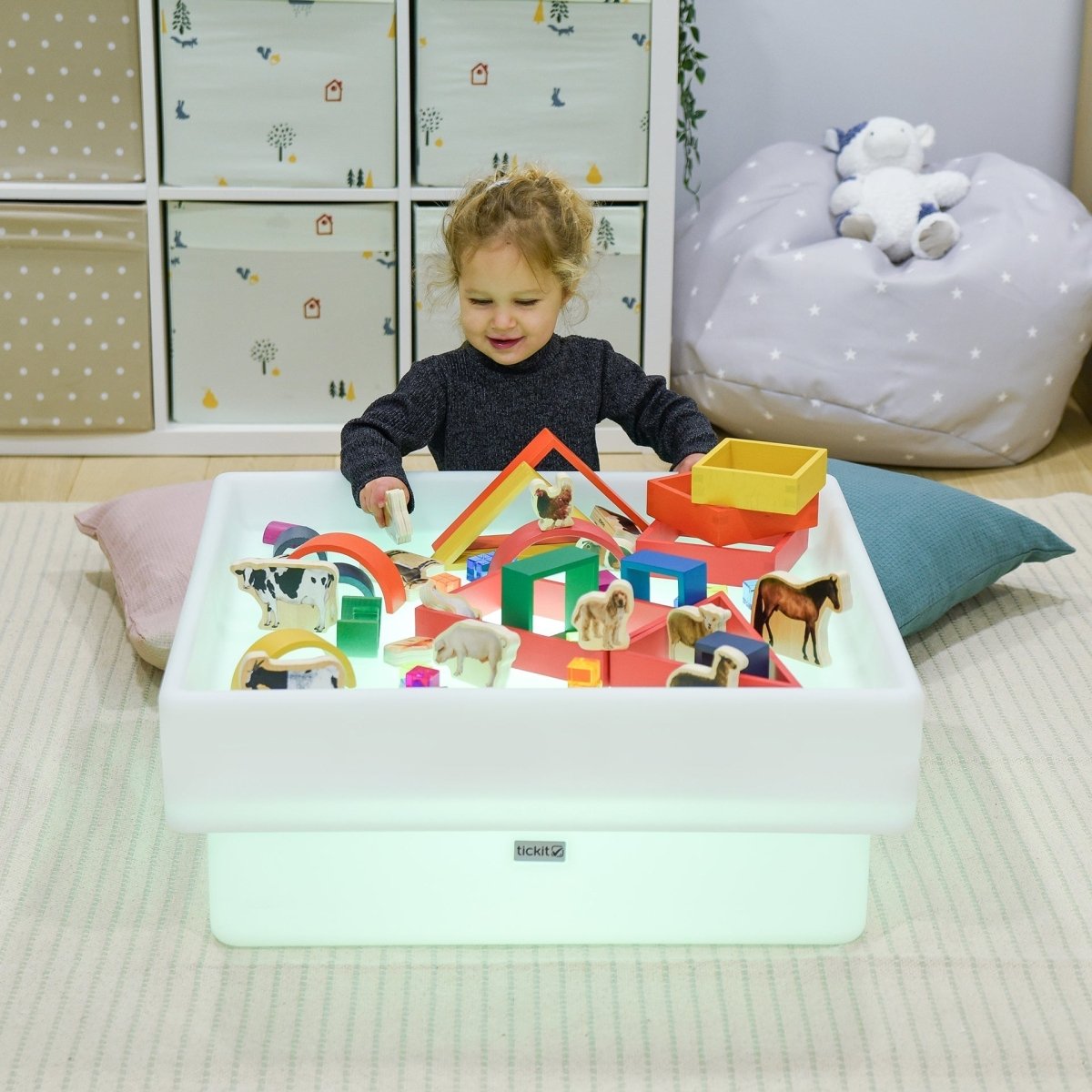 Discovery Glow Square Table – Baby Toys & Activity Equipment for children, available at Learning Bugs UK