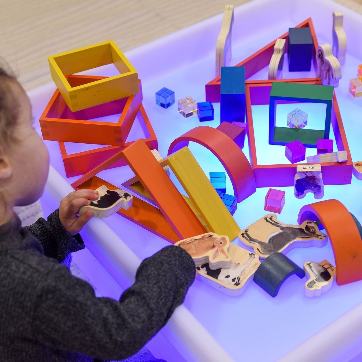 Discovery Glow Square Table – Baby Toys & Activity Equipment for children, available at Learning Bugs UK