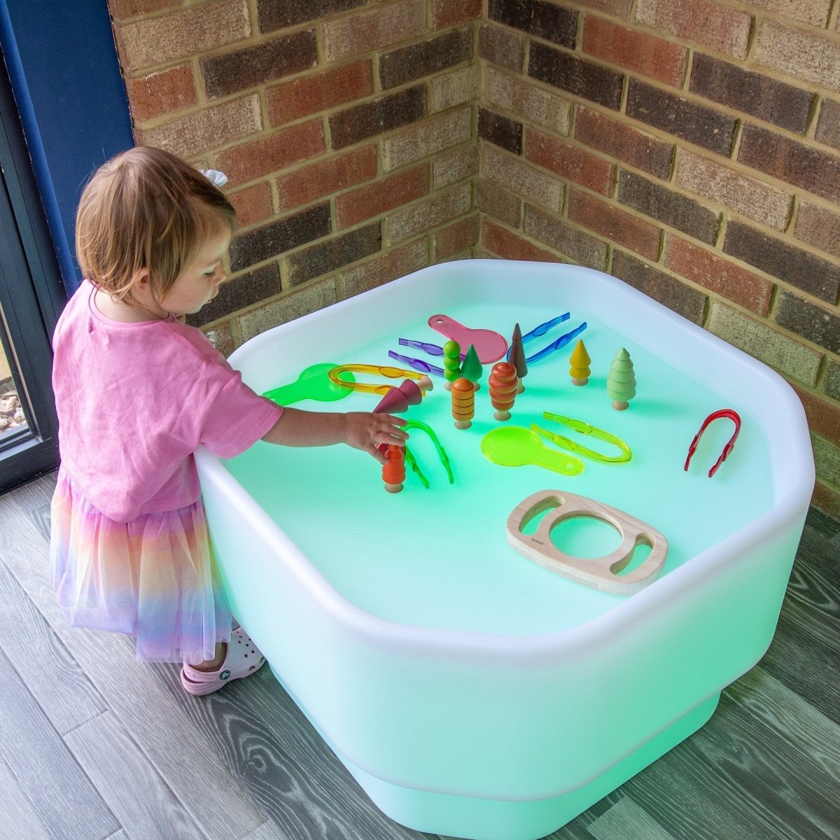 Discovery Glow Mini Tuff Table – Baby Toys & Activity Equipment for children, available at Learning Bugs UK