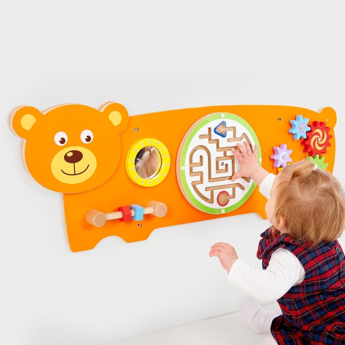 Bear Activity Wall Panel – Baby Toys & Activity Equipment for children, available at Learning Bugs UK