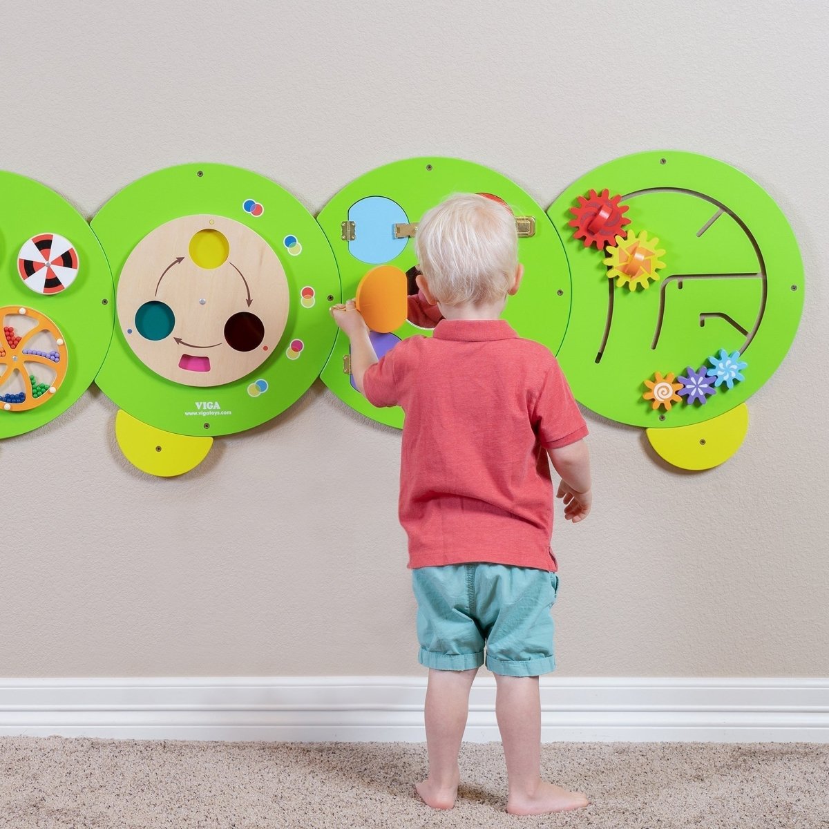 Caterpillar Activity Wall Panels – Baby Toys & Activity Equipment for children, available at Learning Bugs UK
