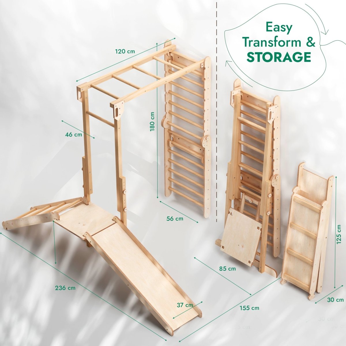 Jungle Play Set for Swedish Walls – Climbing Accessories for children, available at Learning Bugs UK