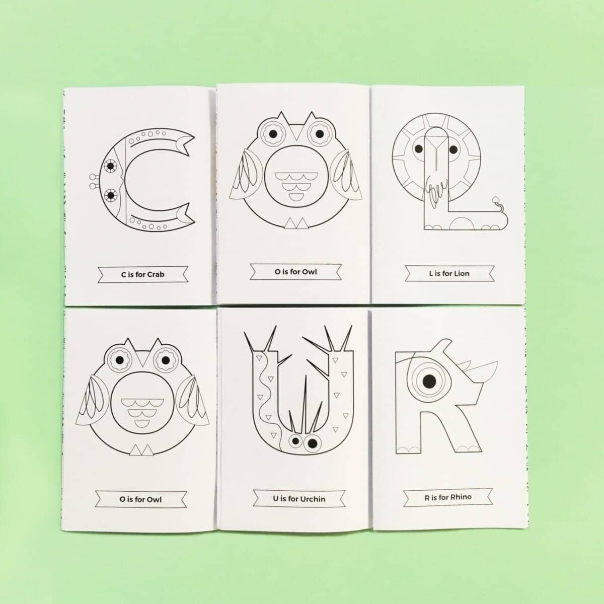 Alphabet Animal Colouring Book by The Jam Tart - Learning Bugs UK