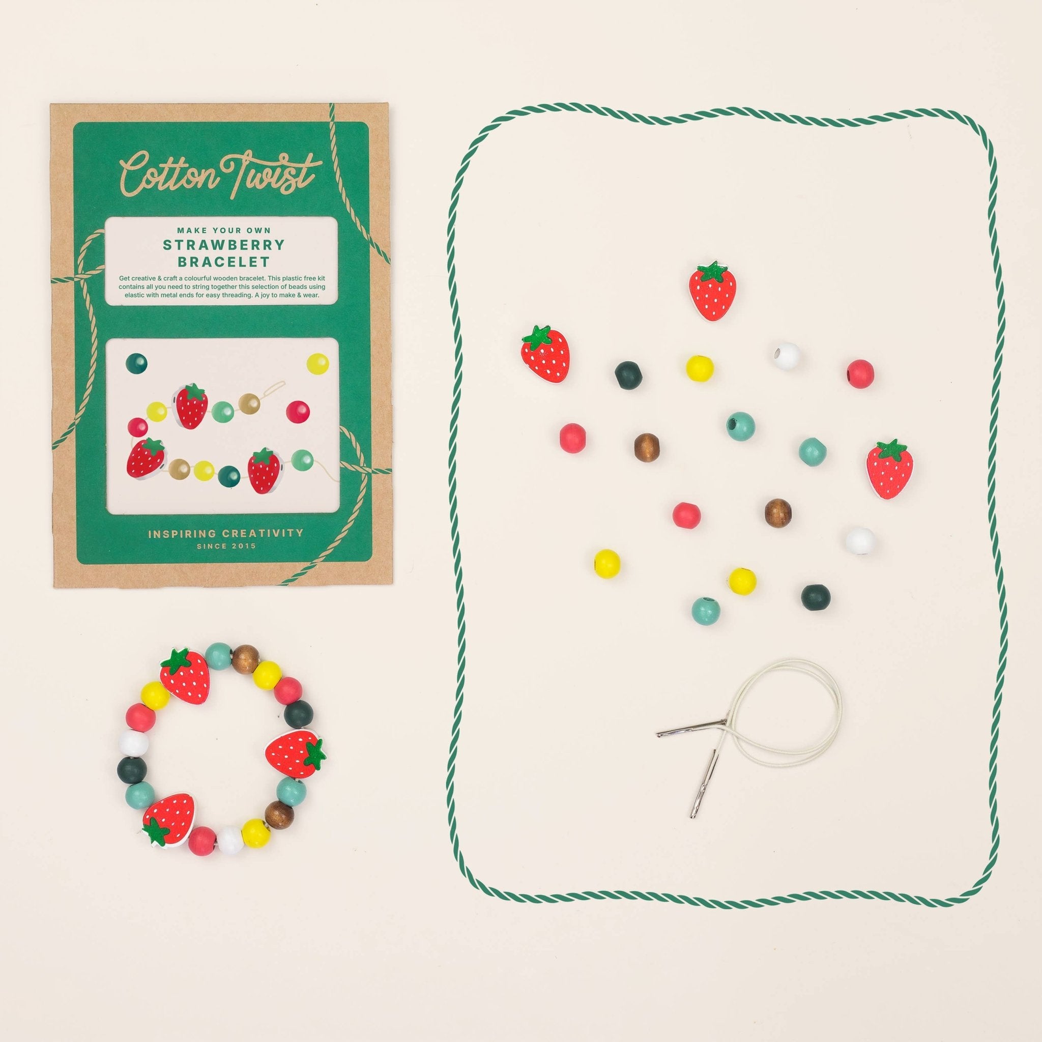 Buy Make Your Own Strawberry Bracelet | Art and Craft Box for kids by Learning Bugs UK