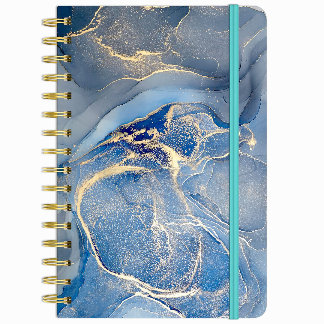 Marble Spiral Journal, Medium 6x8.4 in, 160 Pages