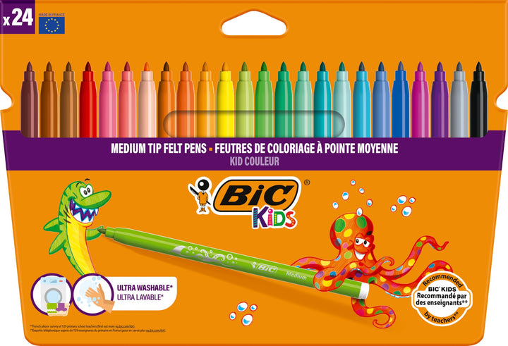 Kids Washable Colouring Pens, 24 Pack