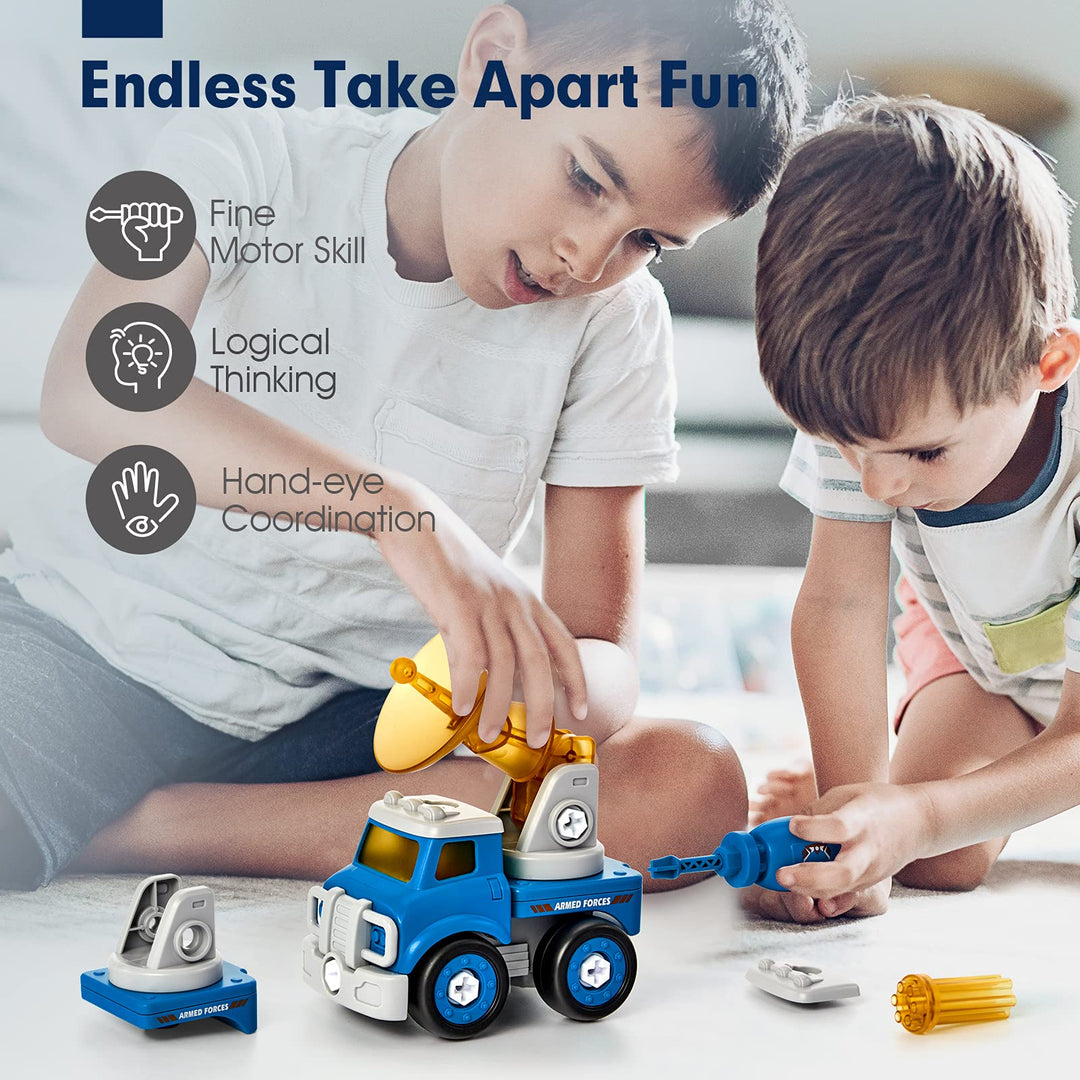 Toys for 4 5 Year Old Boy Thickened Drop-Resistant 5 in 1 Vehicles -STEM Educational Transform into Robot