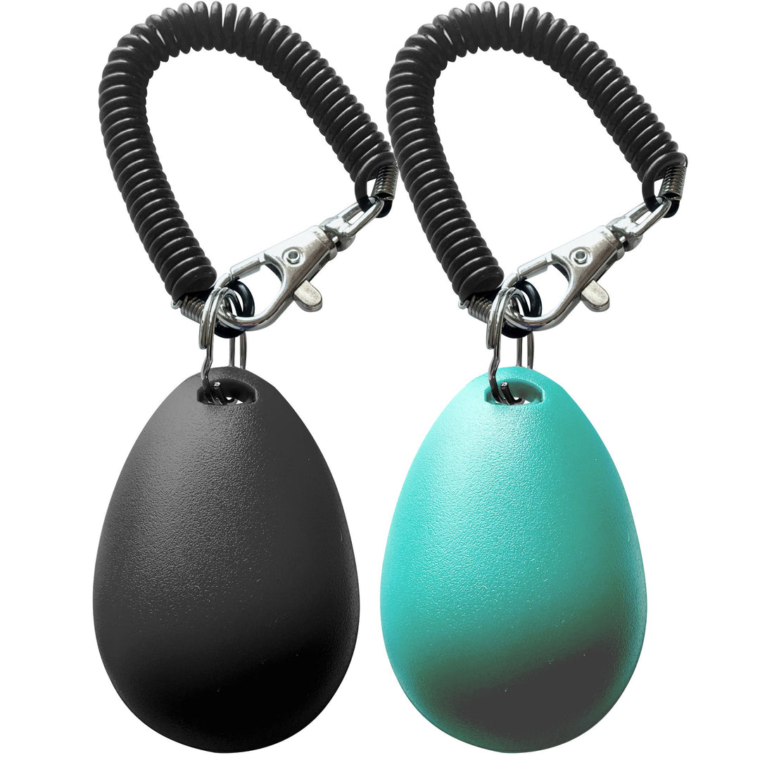 Pet Training Clicker with Wrist Strap - Dog Training Clickers (New Black + Blue)