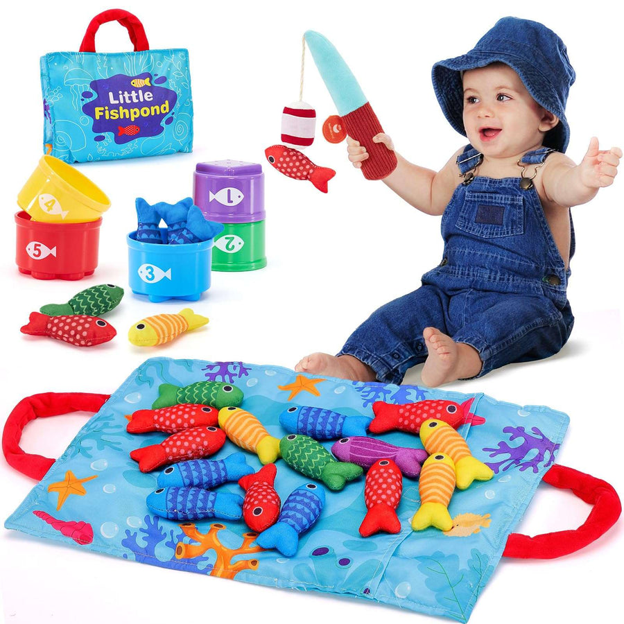 10 in 1 Fabric Fishing Game for Kids Baby Toys