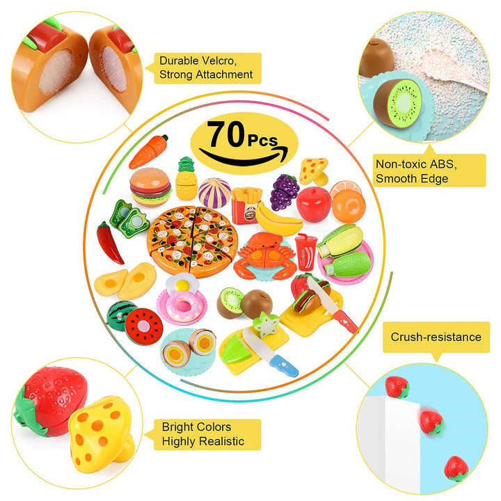 70PCS Kids Pretend Food Set