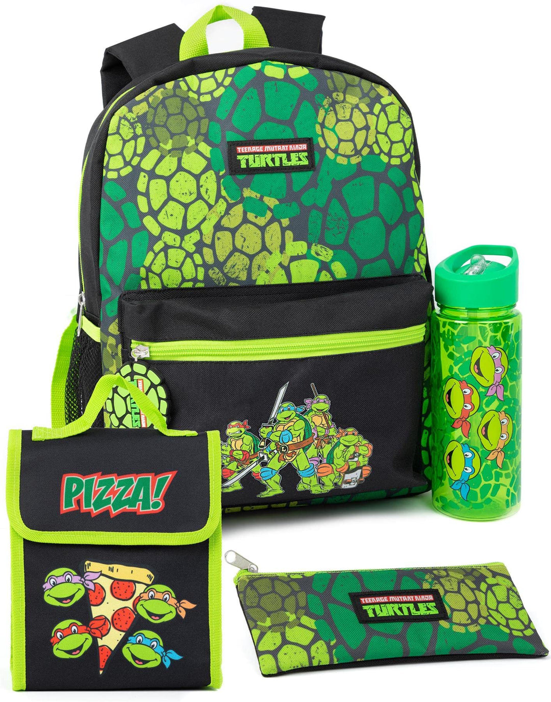 Boys 4-Piece Backpack Set | Green TMNT Bundle