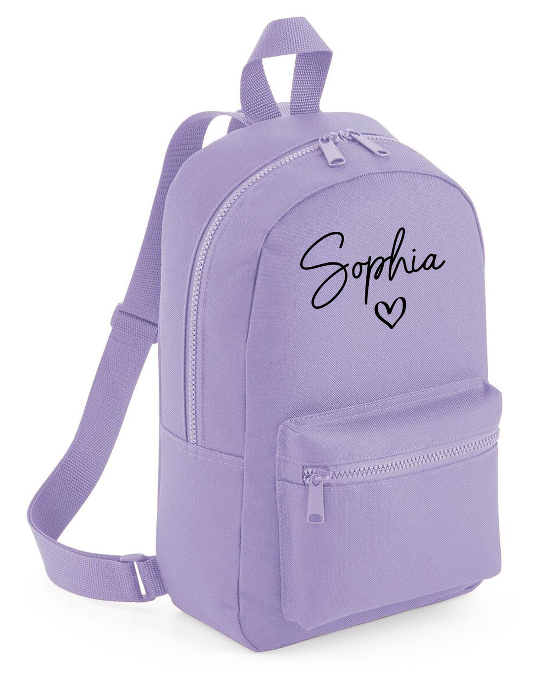 Personalized Lavender Heart Mini Backpack for Kids