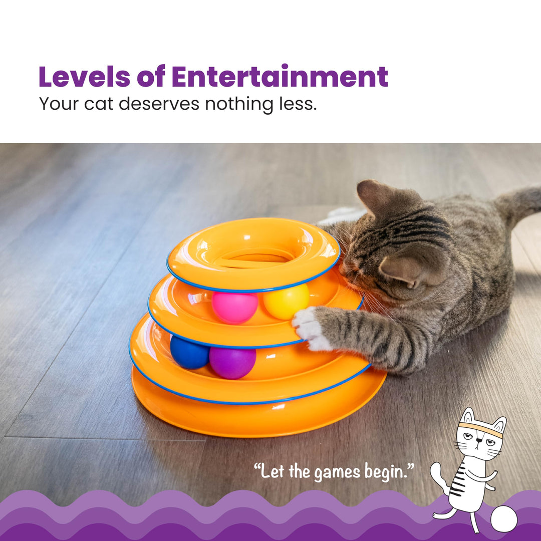 Catstages Tower of Tracks Interactive 3-Tier Cat Toy