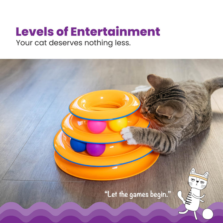 Catstages Tower of Tracks Interactive 3-Tier Cat Toy