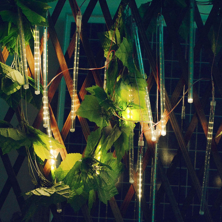 Solar-Powered Meteor Shower LED Christmas Lights